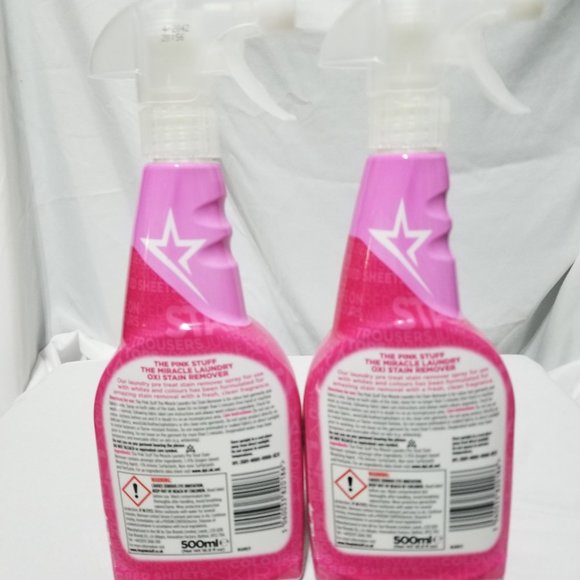 2 The Pink Stuff The Miracle Laundry Oxi Stain Remover Spray Bottles Brand New - Picture 3 of 15